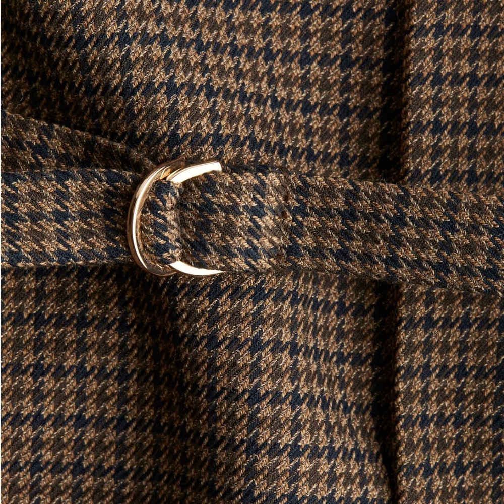 H&M Brown Houndstooth Belted Jacket - Picture 2 of 5